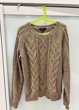 Золотистий пуловер h&m