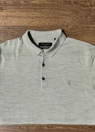 Шерстяная футболка поло allsaints.
