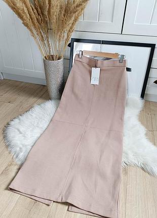 Юбка midi interlock от zara, размер м❤️