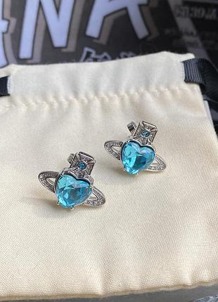 Vivienne westwood ariella blue earrings