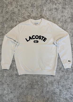 Світшот, кофта lacoste badge lettering cotton sweatshirt (оригінал)