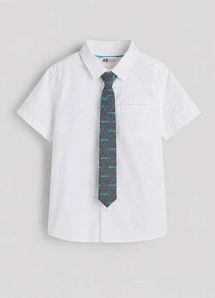 Рубашка с галстуком h&amp;m 116-122