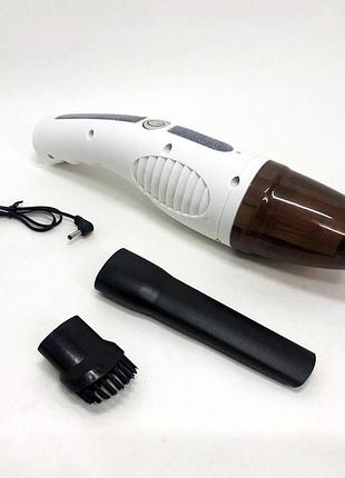 Пылесос автомобильный car vacuum cleaner hy05 на аккумуляторе. цвет: белый