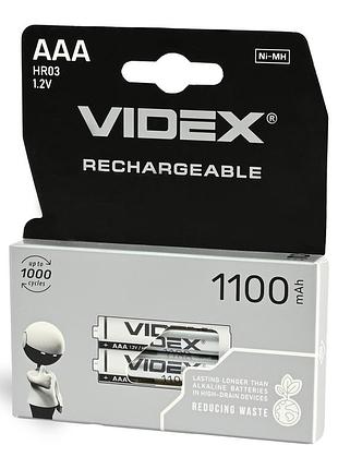 Акумулятори videx hr03/aaa 1100mah double blister/2шт ft
