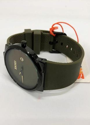 Годинник наручний чоловічий skmei 1509ag, чоловічий круглий наручний годинник, оригінальний чоловічий годинник