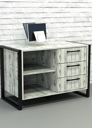 Офісна тумба лофт тсла-1 (800x450x580) дуб крафт білий гамма стиль