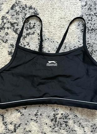 Брендовий чорний спортивний топ slazenger, 12 розмір.
