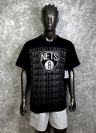 Nba brooklyn nets футболка 2xl размер баскетбольная черная с принтом