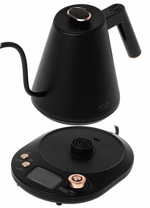 Электрочайник adler ad 1349 1л 900вт gooseneck с точным контролем температуры black