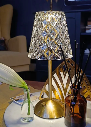 Декоративний led-світильник crystal glow d13*29.5см, 3 режима: тепле, холодне та комбіноване світло