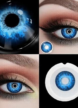 Лінзи для косплею блакитні golden eye-blue (2069)