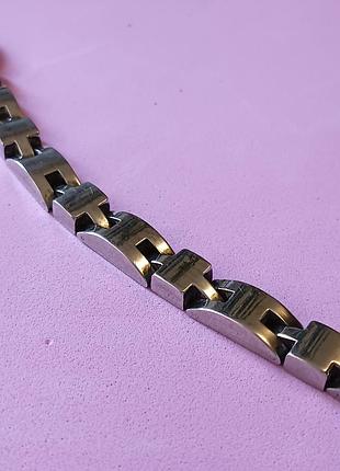 Винтажный браслет из нержавеющей стали.серебрение.англия.