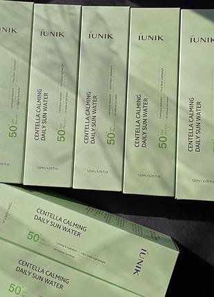 Флюїдний сонцезахисний крем iunik centella calming daily sun water