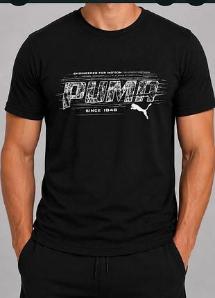 Чоловіча спортивна футболка puma у базовому premium style.