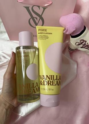 Набір парфумований лосьйон та спрей vanilla & dreamy victoria’s secret pink оригінал