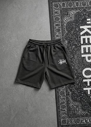 Чоловічі шорти stussy в сірому кольорі