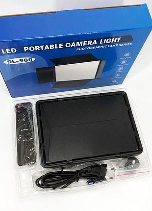 Профессиональный видеосвет led light rl-900 35w с пультом 3000k-6500k, прямоугольный студийный свет