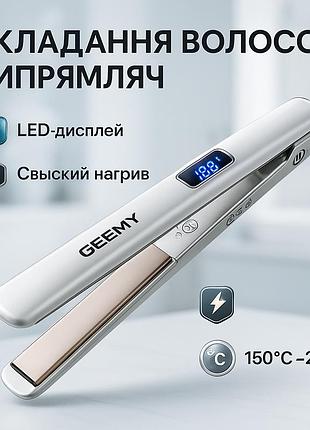 Випрямляч-праска для волосся gemei gm-416. колір: білий