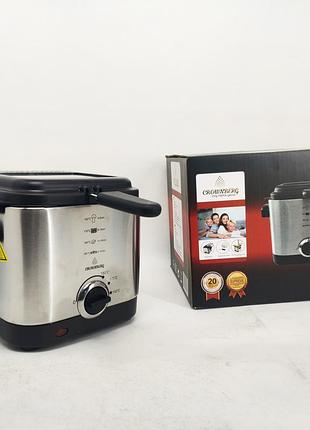 Фритюрница для дома на 1.5л crownberg cb-5542 1200вт