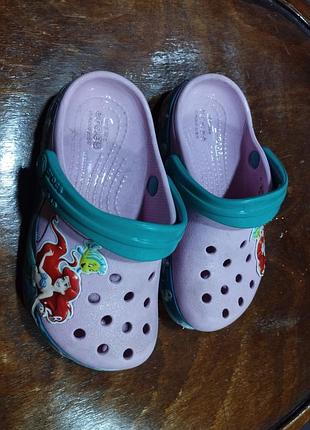 Детские кроксы-русалка ариэль, crocs, размер 24-25
14.9-15.4 см