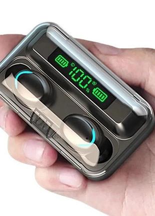 Беспроводные bluetooth наушники true wireless f9-5 tws с встроенным power bank, вакуумные наушники
