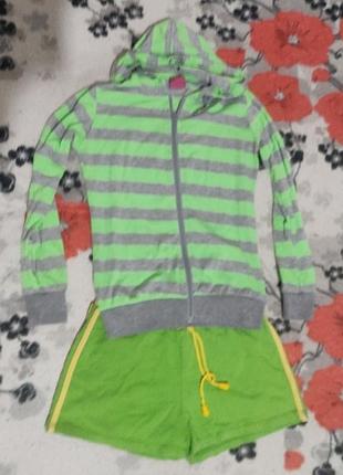 Літній костюм підлітку легка толстовка хлопок шорти летний look подростку