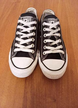 Черные кеды converse оригинал размер 37 низкие конверсы 23,5 см - 550 грн