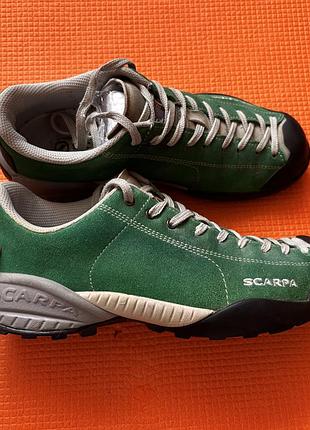 Трекінгові кросівки scarpa розмір 38 замша зелені