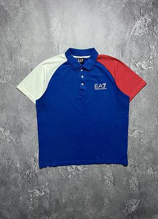 Vintage винтажная футболка поло emporio armani емпорио армани big logo old money size xl размер хл