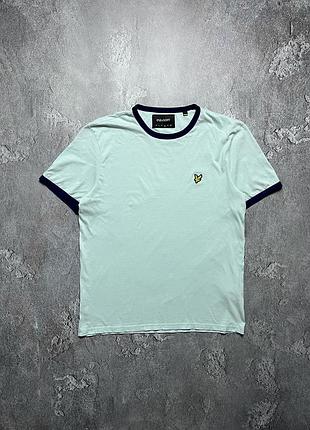 Vintage винтажная футболка lyle scott лайл скотт big logo casual кэжуал size l размер л
