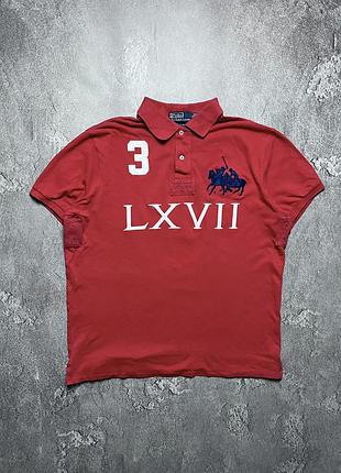 90x vintage винтажная футболка поло polo ralph lauren #3 поло ральф лаурен big pony chief keef чиф киф size l размер л