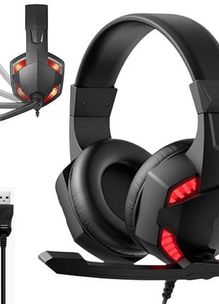 Игровые наушники с микрофоном h9 / прокладочные наушники / геймерские наушники для компьютера