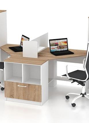 Комплект офисной мебели flashnika simpl 10 (3200мм x 1250мм x 1446мм)