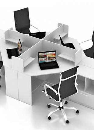 Комплект офисной мебели flashnika simpl 15 (3200мм x 1800мм x 1050мм)