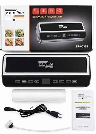 Вакуумный упаковщик zepline zp-00374 с led подсветкой и регулировкой температуры 200 вт