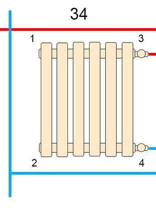 Радиатор warm well column 3 300x830 (черный ral 9005m подкл.бок.)
