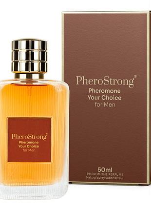 Мужские духи с феромонами pherostrong your choice для привлечения женщин с нотами лаванды и ванили, 50 мл