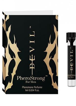 Чоловічі парфуми з феромонами pherostrong devil пробник з східним ароматом, 1 мл
