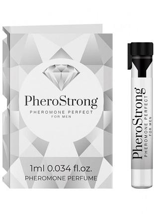 Чоловічі парфуми з феромонами pherostrong perfect пробник з деревно-квітково-фруктовим ароматом, 1 мл