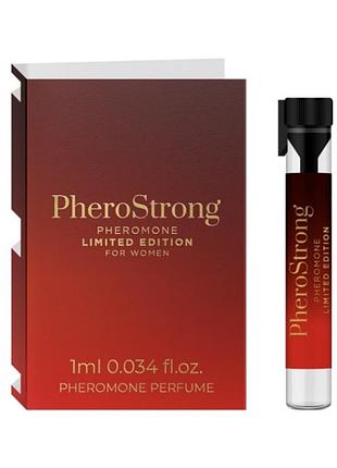 Жіночі парфуми з феромонами pherostrong limited edition пробник з квітково-фруктово-деревним ароматом, 1 мл