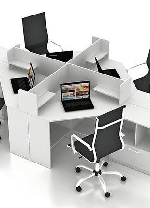 Комплект офисной мебели flashnika simpl 15.1 (3200мм x 1800мм x 1050мм)