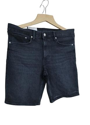 Джинсовые мужские шорты h&amp;m regular fit, размер w34 (l)