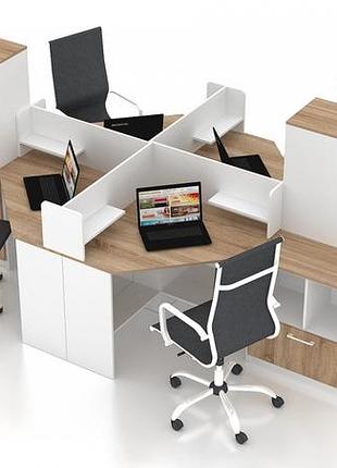 Комплект офисной мебели flashnika simpl 17 (3200мм x 1800мм x 1446мм)
