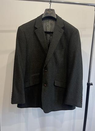 Класичний вовняний піджак блейзер хакі великий skopes heritage collection dalton jacket tailored fit
