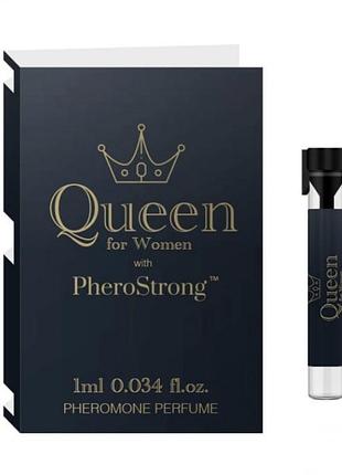 Женские духи с феромонами pherostrong queen пробник с мускусно-цветочно-фруктовым ароматом, 1 мл