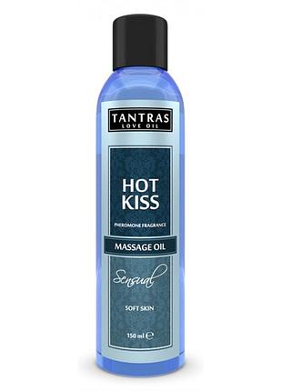 Еротична масажна олія з феромонами intimateline tantras love oil гарячий поцілунок, 150 мл