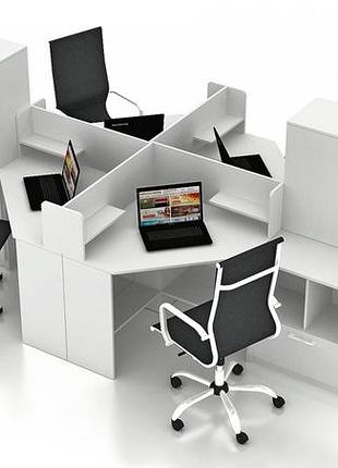 Комплект офисной мебели flashnika simpl 17.1 (3200мм x 1800мм x 1446мм)