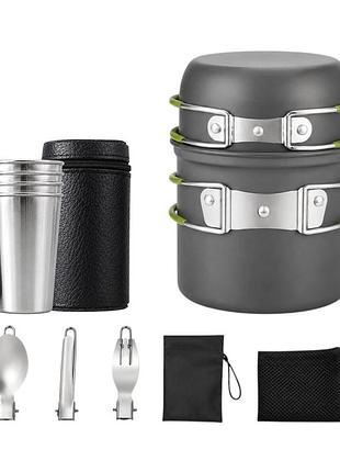 Набор туристической посуды cooking set 12 предметов для кемпинга и походов