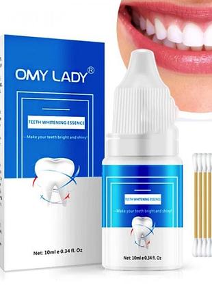 Засіб для відбілювання зубів omy lady есенція-гель 10 мл для видалення нальоту й плям від кави, чаю та куріння