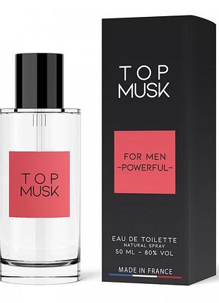 Чоловічі парфуми з феромонами top musk для привернення жінок, деревно-пряний аромат, 50 мл